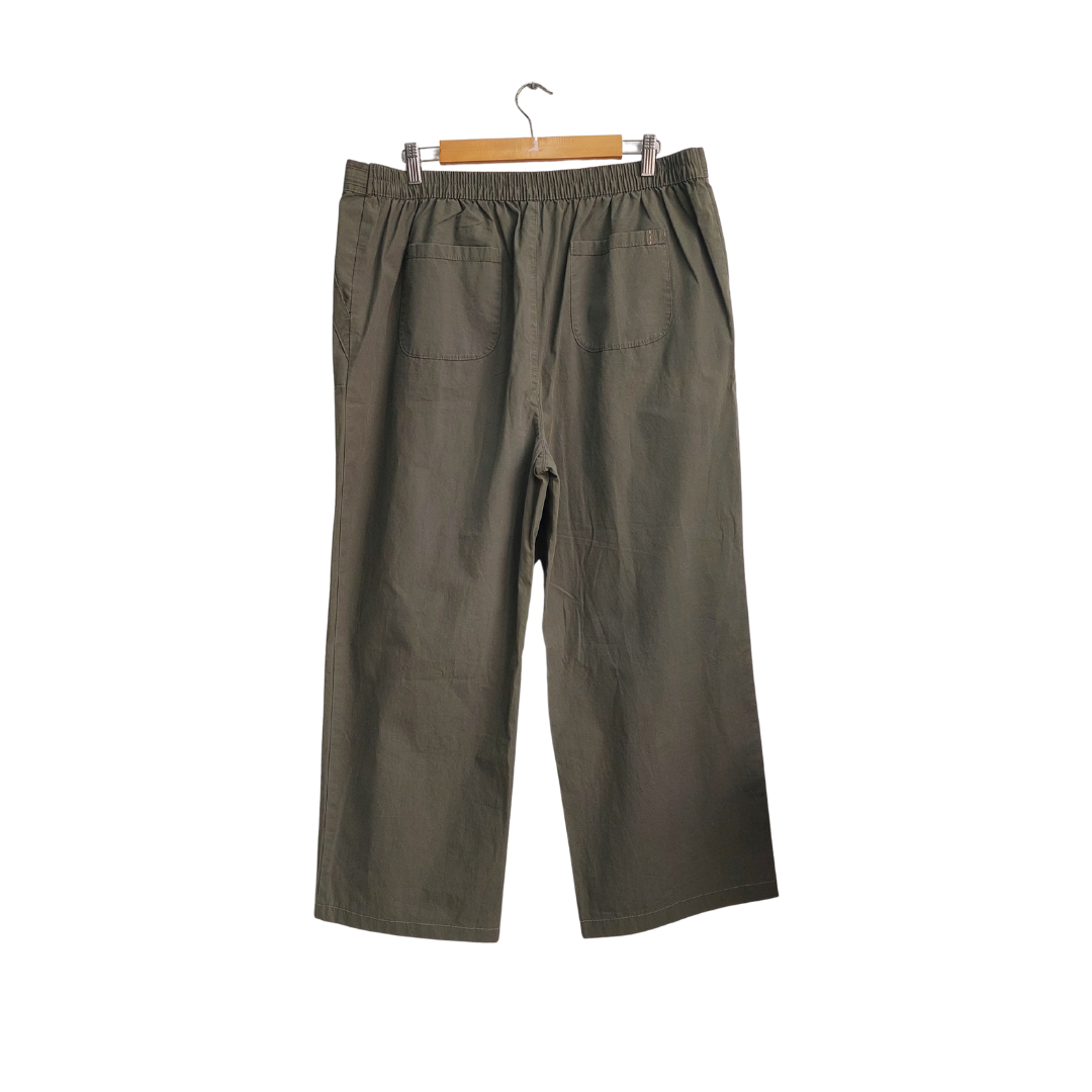 M&S Olive Green Drawstring Pants | Gently Used |