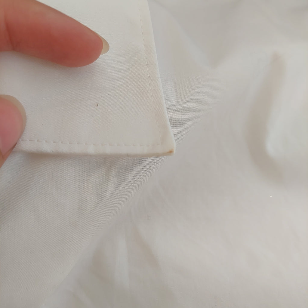 Calvin Klein Men's White Front Pocket Collared Short-sleeves Shirt | Brand New |