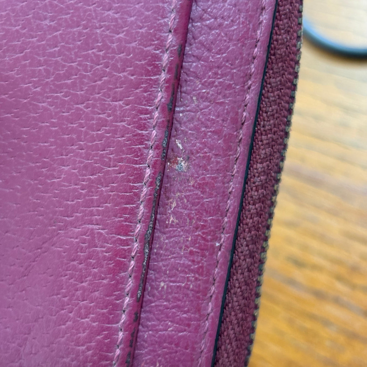 Kate Spade Oxblood Small Zip Around Wallet | Pre Loved |