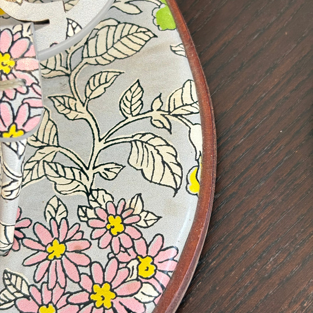 Tory Burch Floral Printed Leather 'Miller' Sandals | Gently Used |