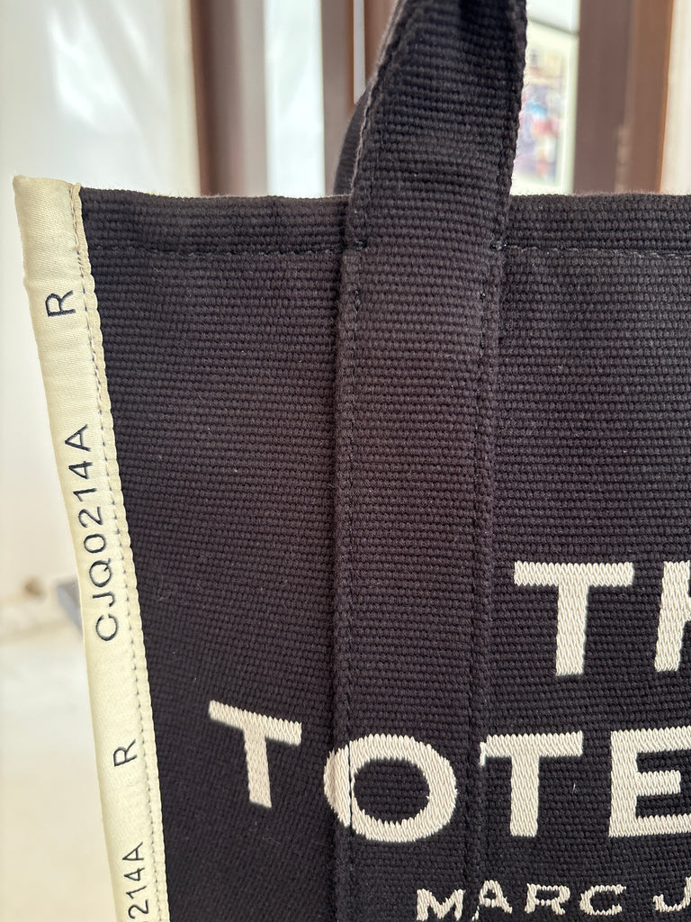 Marc Jacobs Black Canvas Tote Bag | Pre Loved |