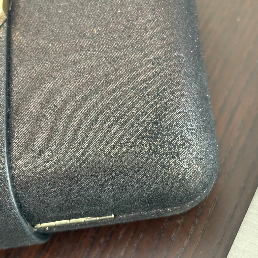 Kate Landry Black Glitter Square Clutch | Pre Loved |