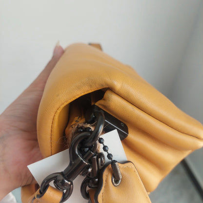 Coach Yellow Pillow Tabby Nappa 18 Leather Shoulder Bag | Pre Loved |