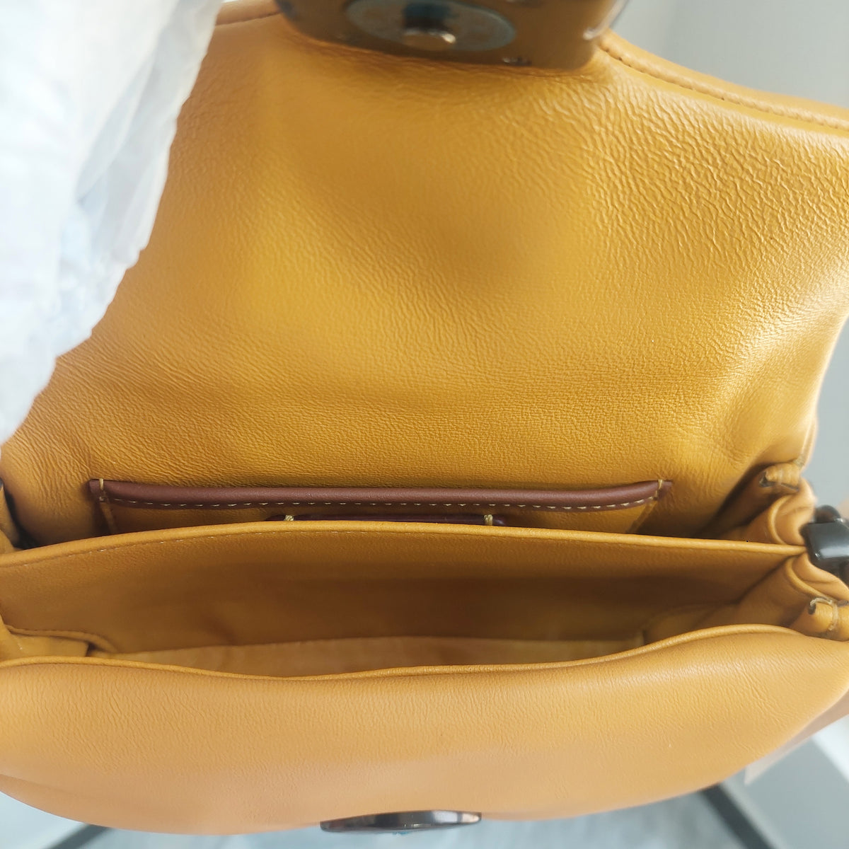 Coach Yellow Pillow Tabby Nappa 18 Leather Shoulder Bag | Pre Loved |