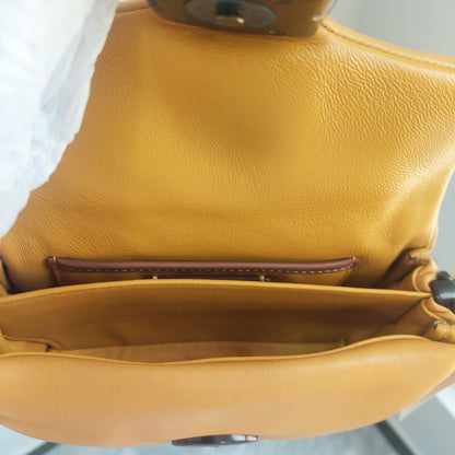 Coach Yellow Pillow Tabby Nappa 18 Leather Shoulder Bag | Pre Loved |