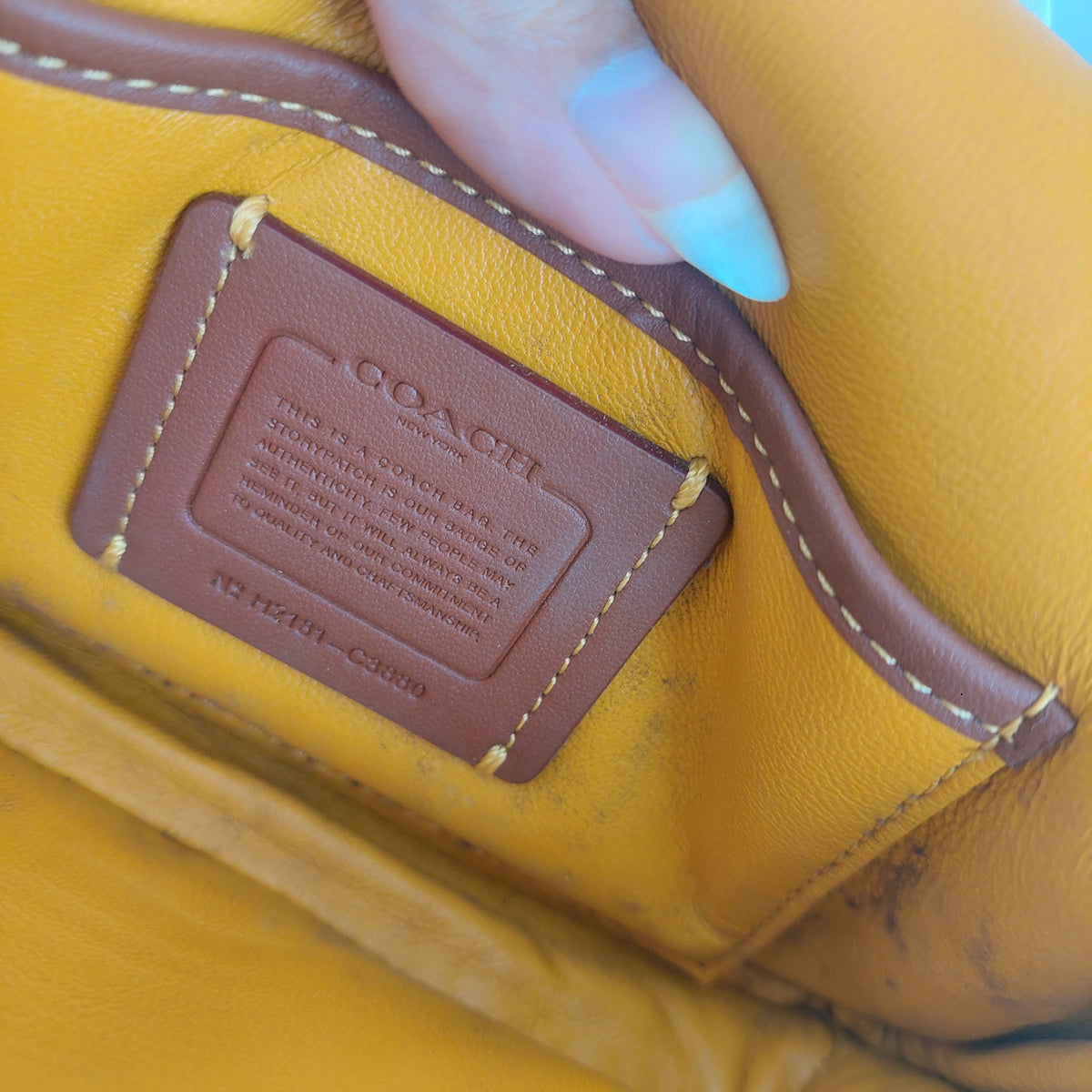 Coach Yellow Pillow Tabby Nappa 18 Leather Shoulder Bag | Pre Loved |