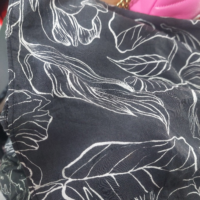 H&M Black Floral Drawstring Oversized Maxi Dress | Pre Loved |