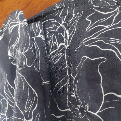 H&M Black Floral Drawstring Oversized Maxi Dress | Pre Loved |