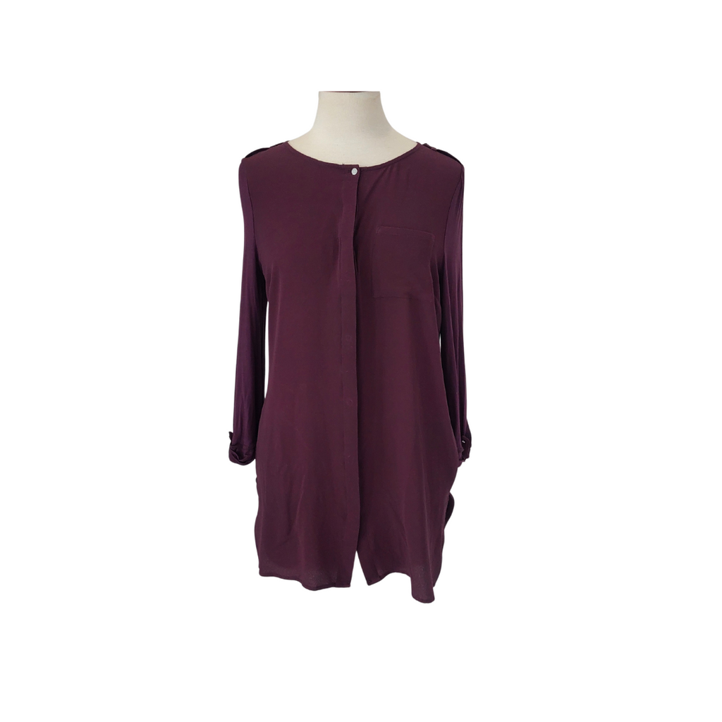 W By Bhs Plum Long Sleeve Tunic | Pre Loved |
