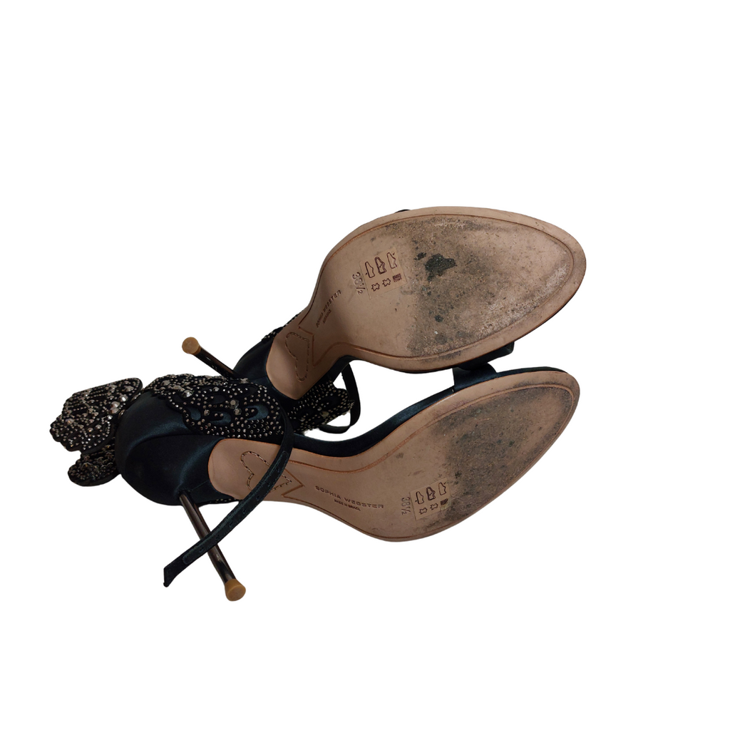 Sophia Webster Black Evangeline Butterfly Heels | Pre Loved |