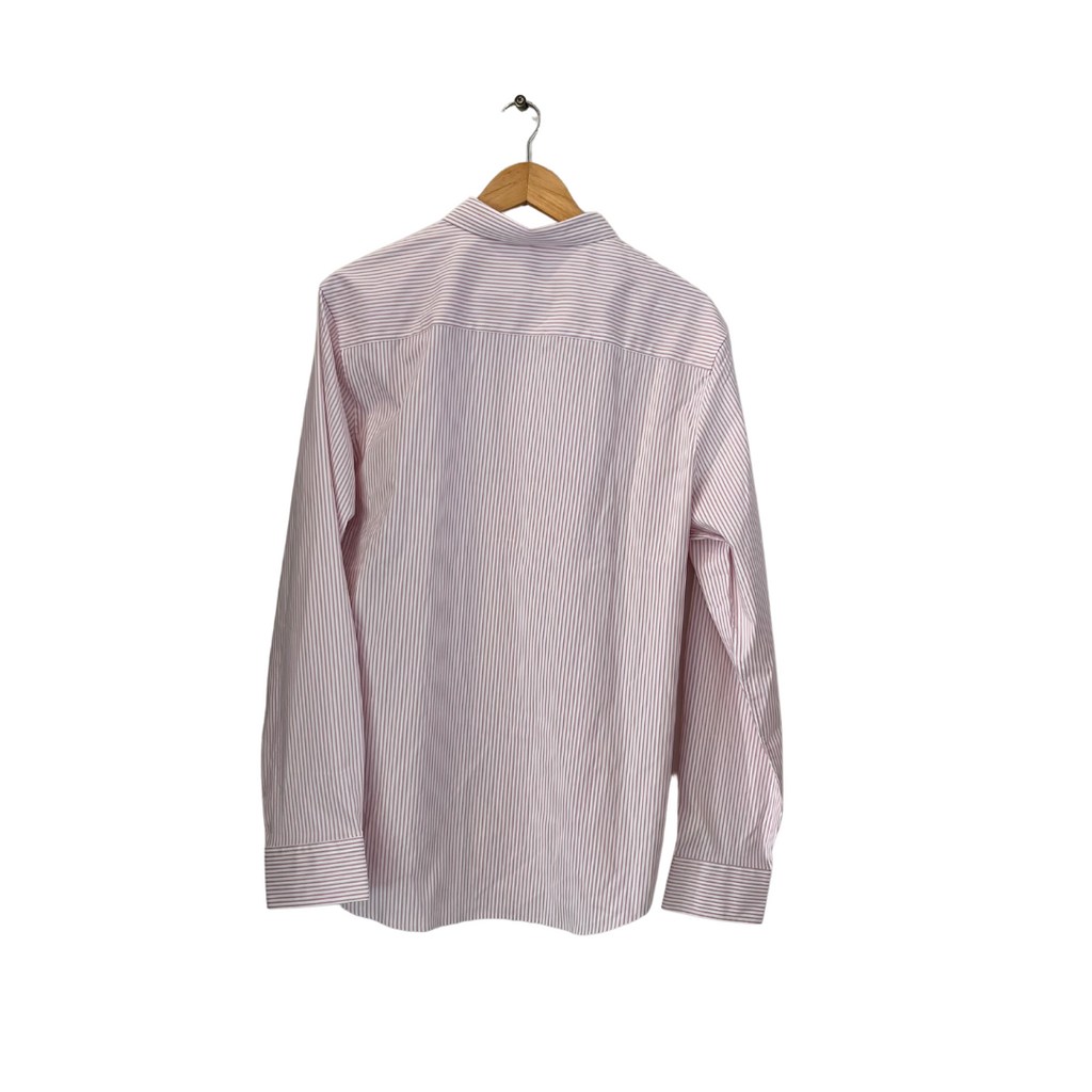 Calvin Klein Men's Pink & White Striped Collared Shirt | Brand New |