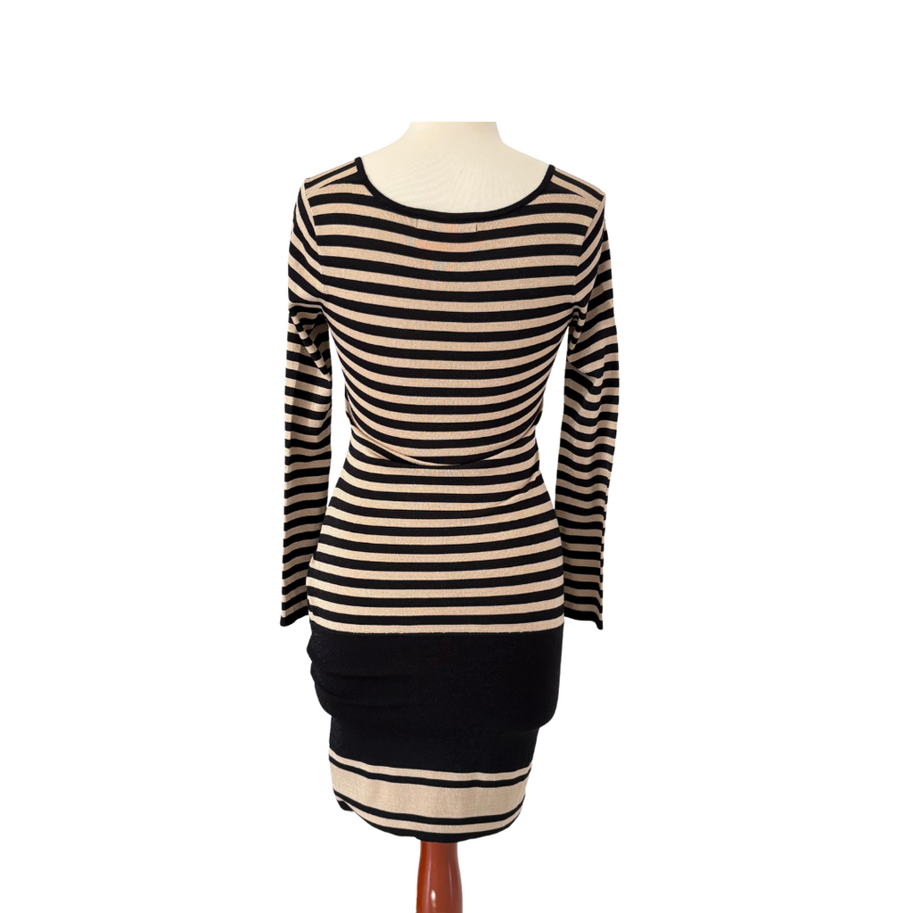 Pinky&Dianne Black & Gold glitter Knee Length Dress | Gently Used |