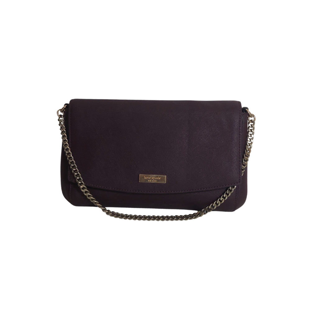 Kate Spade Purple Leather Shoulder Bag | Pre Loved |