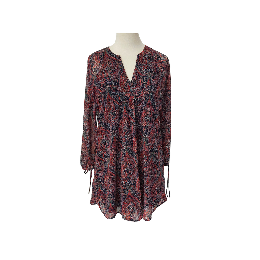Mango Navy Printed Long Tunic | Gently Used |