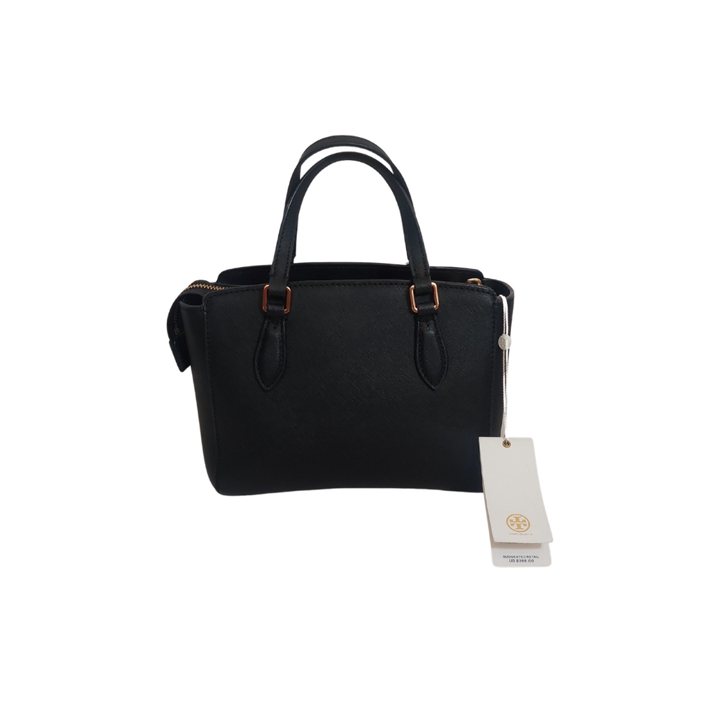 Tory Burch Black Emerson Mini Top Zip Tote Bag | Brand New |