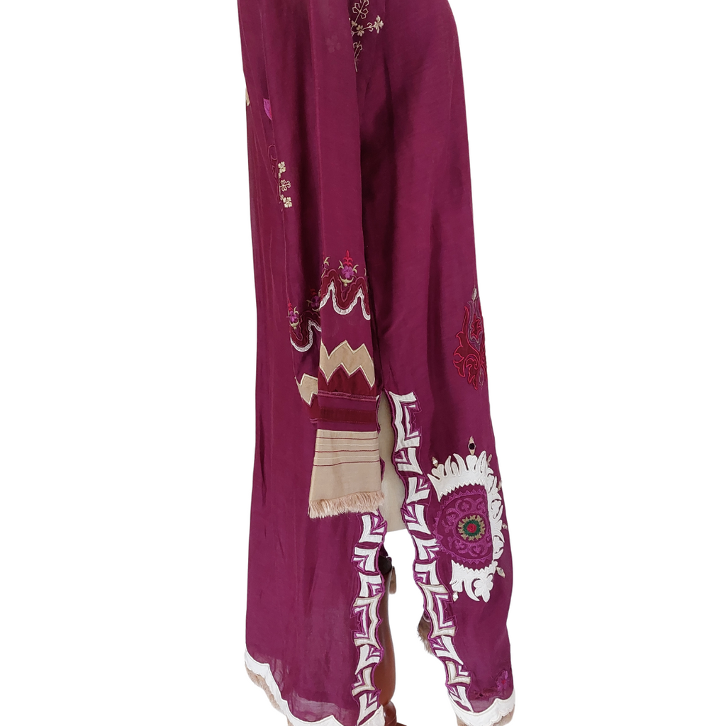 Sumaira Khanani Purple Embroidered Outfit (2pieces) | Pre Loved |