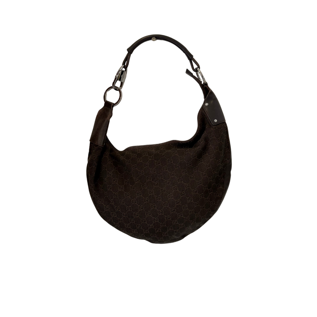 Gucci Brown GG Canvas Medium Hobo Bag | Pre Loved |