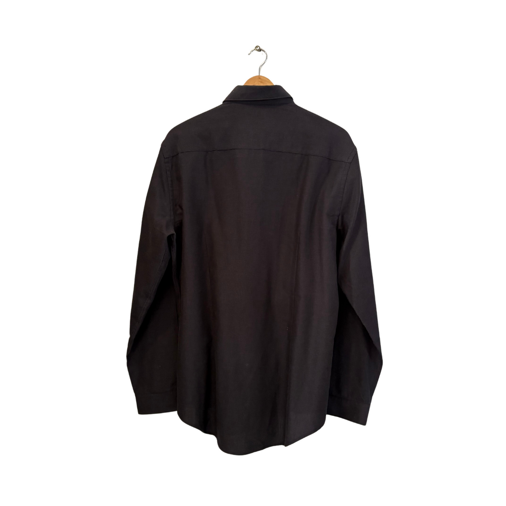 ZARA Black Collared Button Down Men's Shirt | Gently Used |