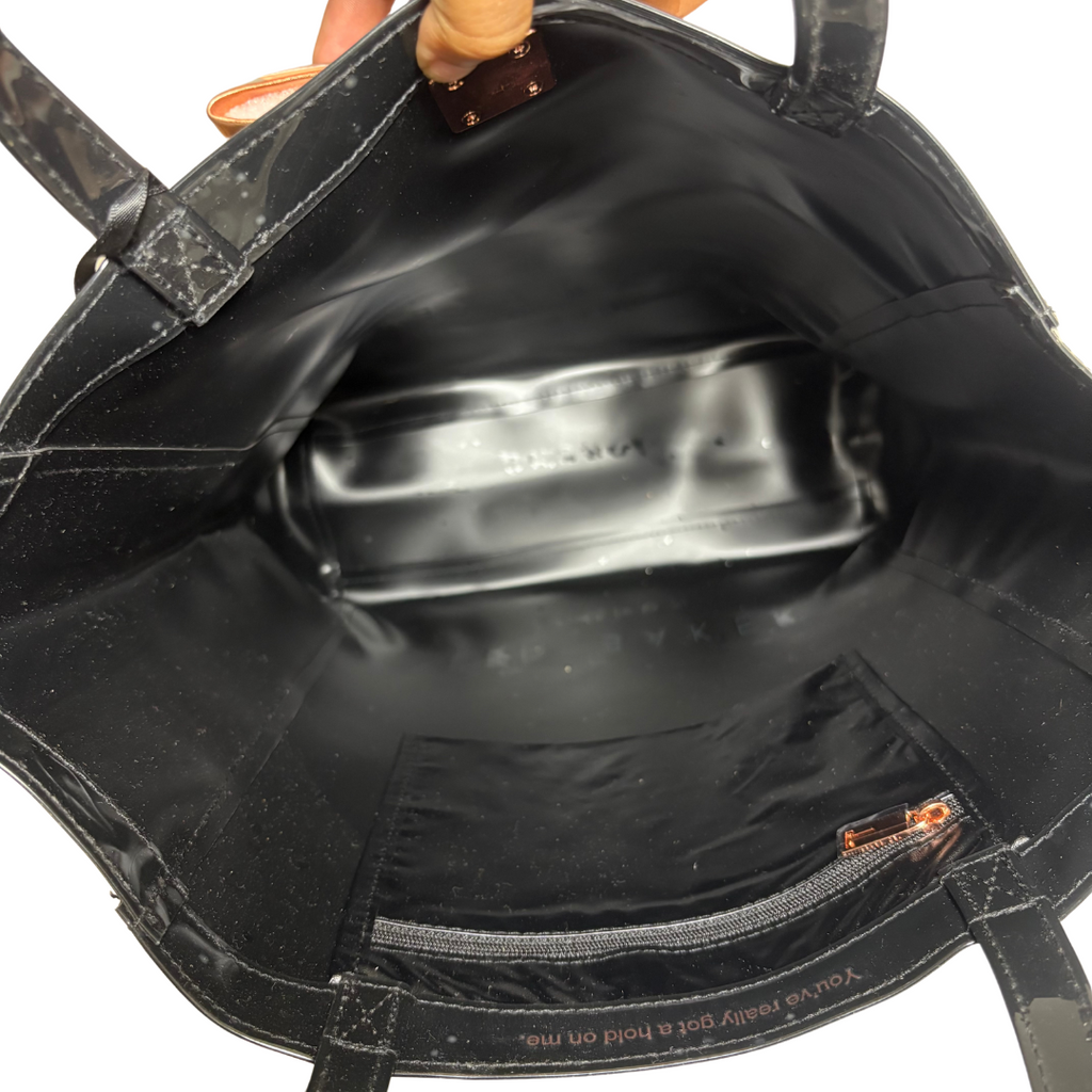 Ted Baker Black Plain Bow Icon Jelly Tote | Brand New |