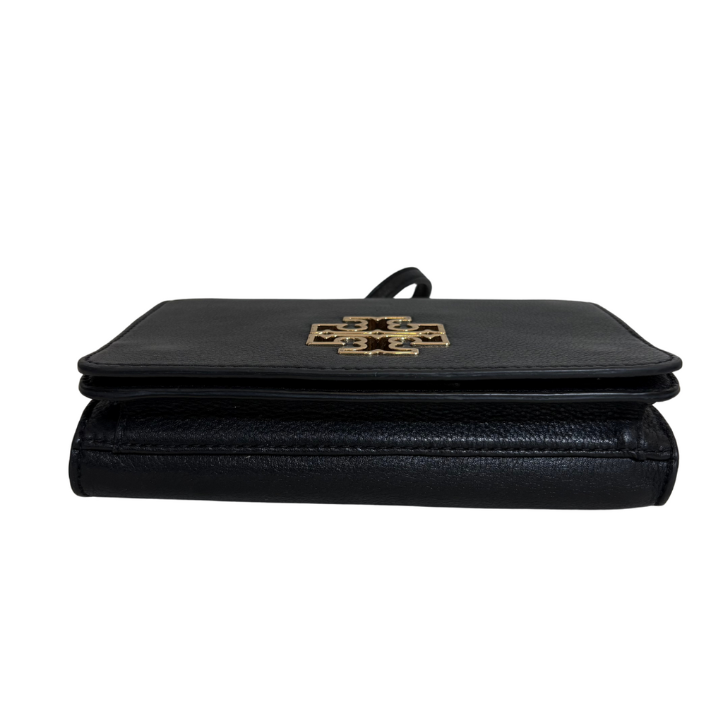 Tory Burch Black Leather Britten Combo Crossbody Bag | Pre Loved |