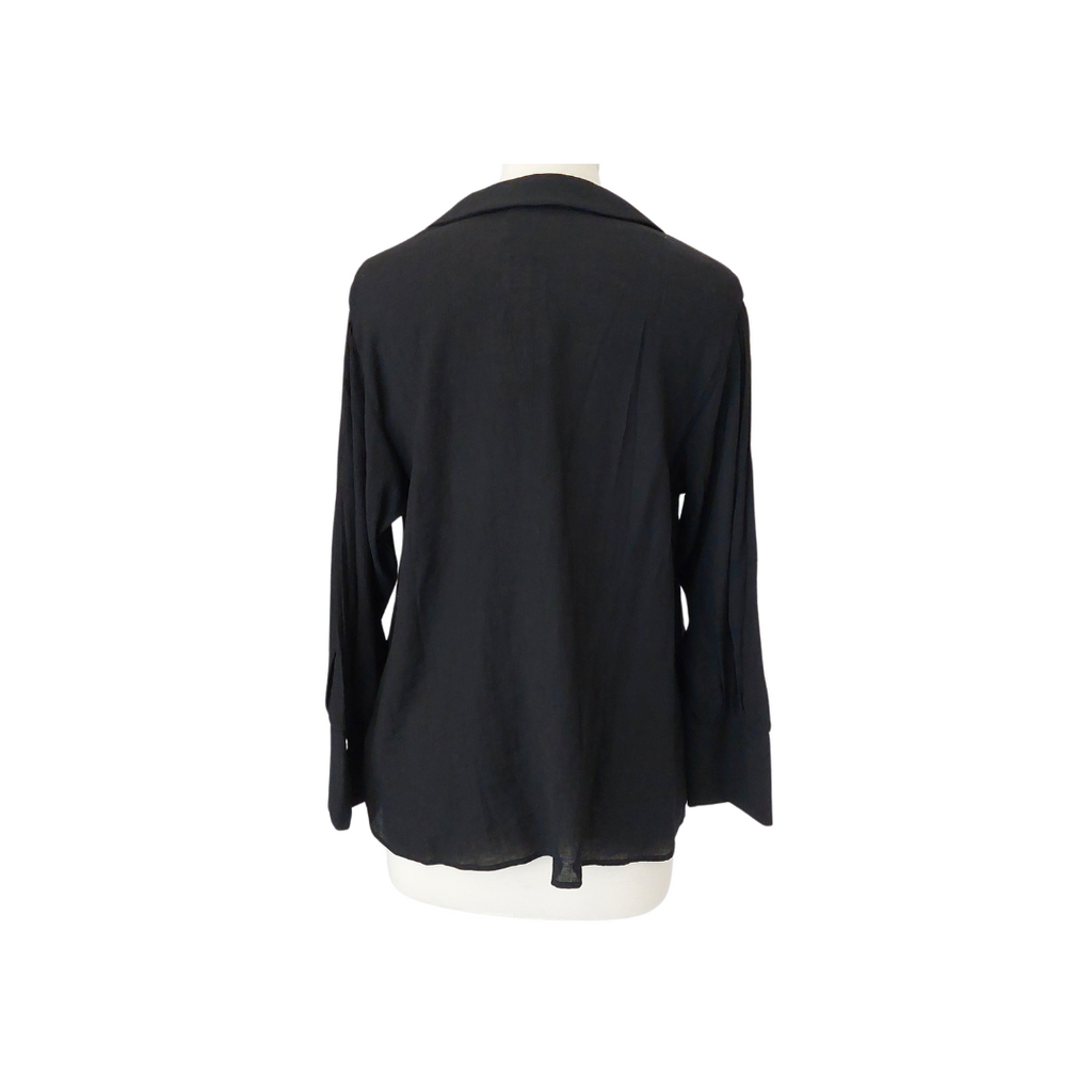 ZARA Black Textured Collared Shirt | Brand New |