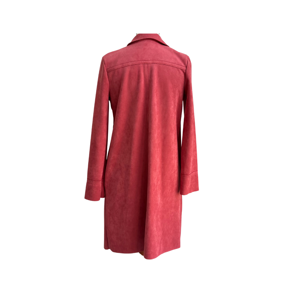 Zara Pink Suede Open Coat | Gently Used |