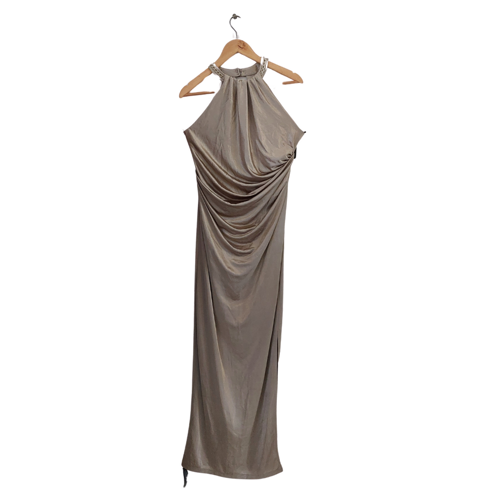 Star By Julien Macdonald Halter Metallic Formal Dress | Brand New |