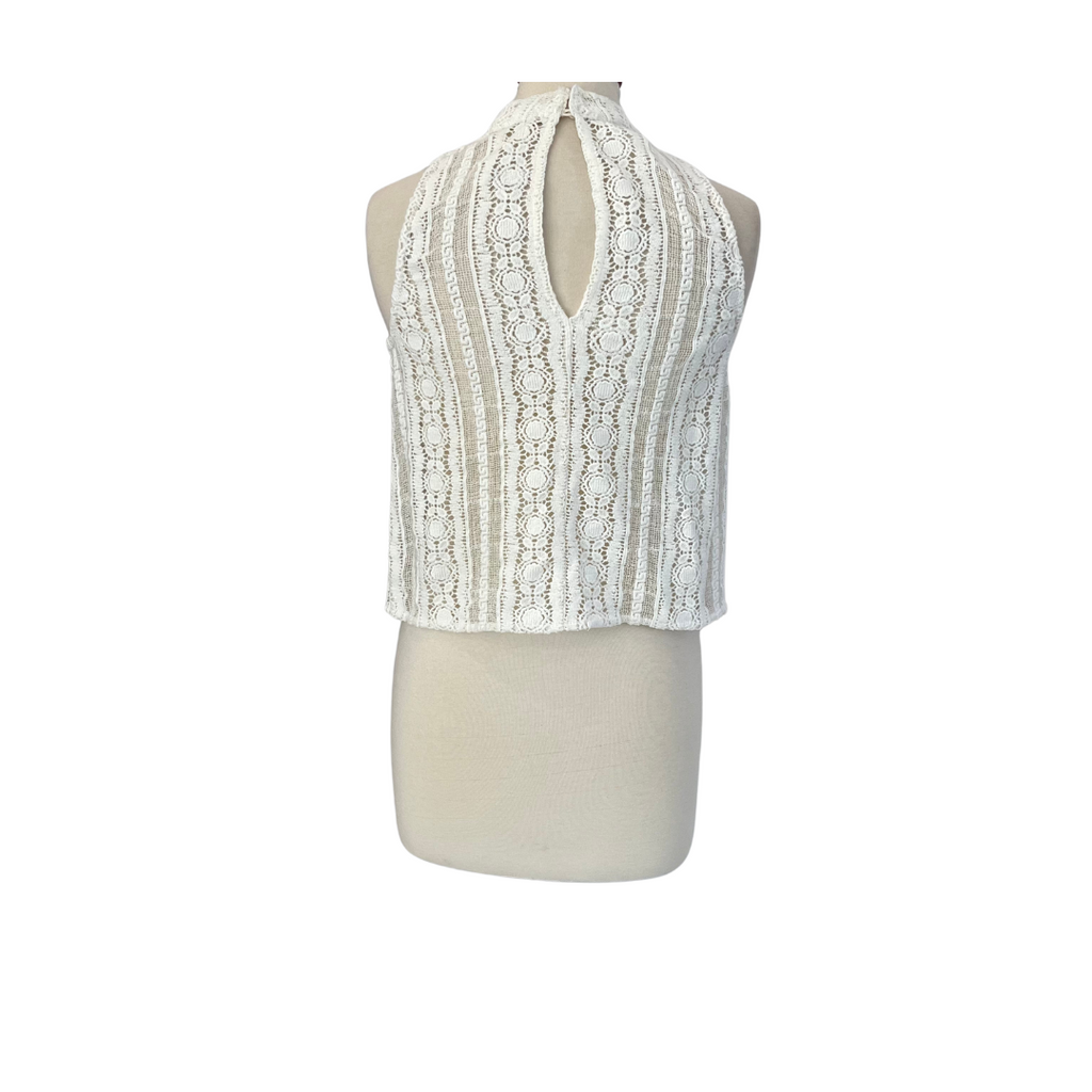 Zara White Lace Sleeveless Top | Gently Used |