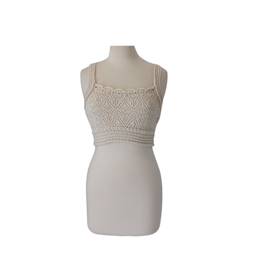 Zara Off White Crochet Co-Ord Set | Pre Loved |