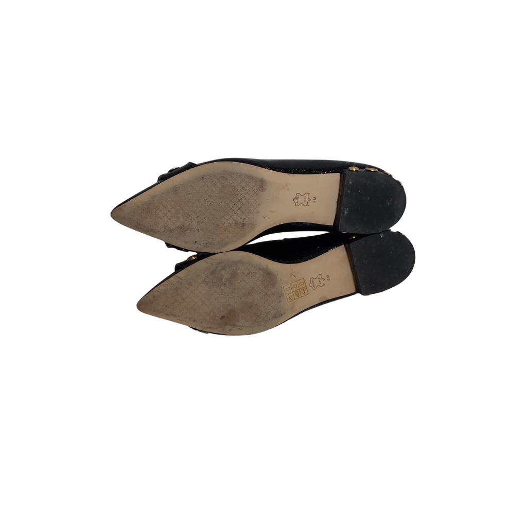 Tory Burch Black Patent Leather 'Kira' Studded Pumps | Pre Loved |