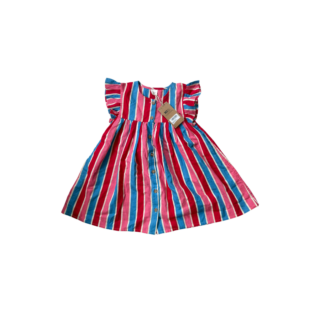 Next Multi Colour Striped Frock (3-4 Years) | Brand New |