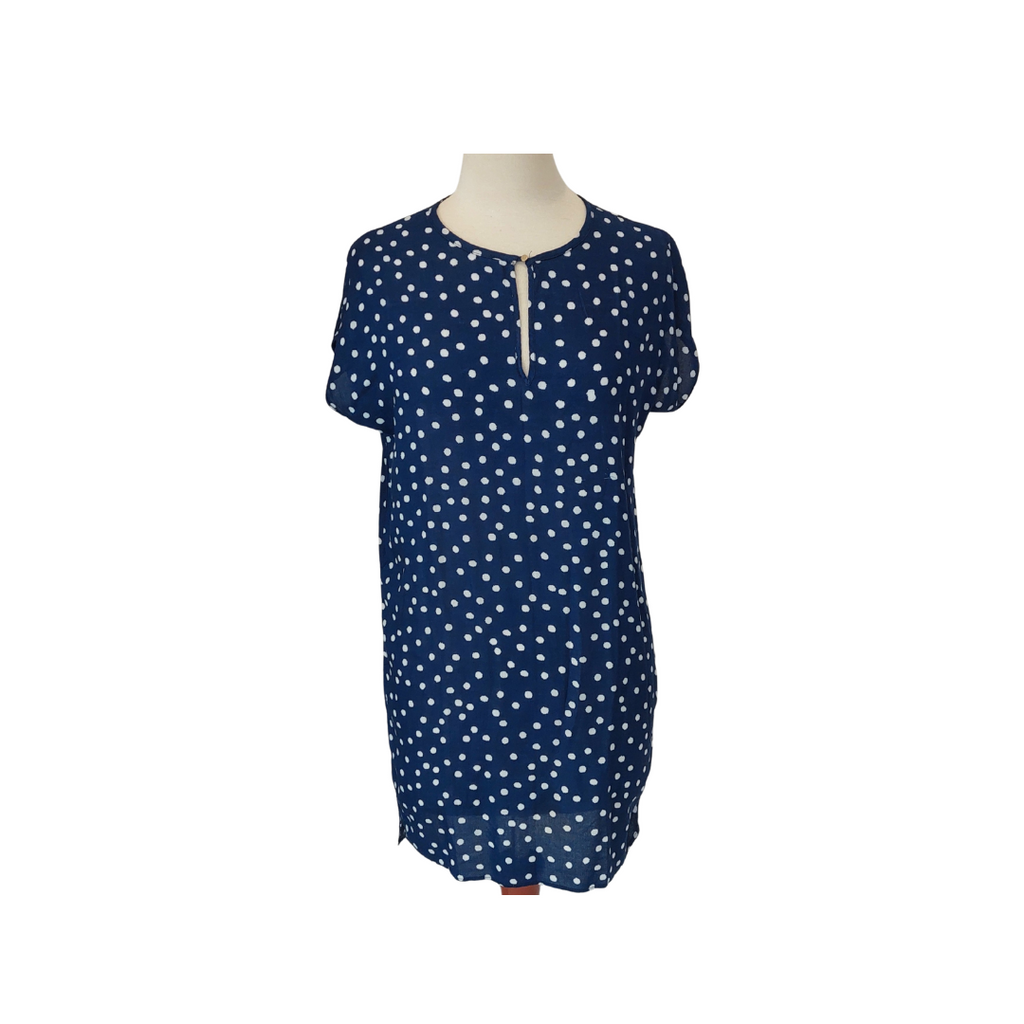 Zara Blue & White Printed Long Tunic | Gently Used |