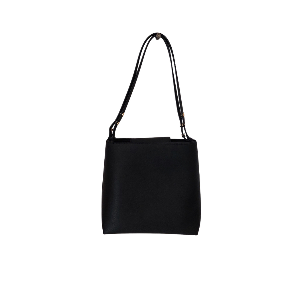 Tory Burch Black Leather Emerson Bucket Bag | Gently Used |