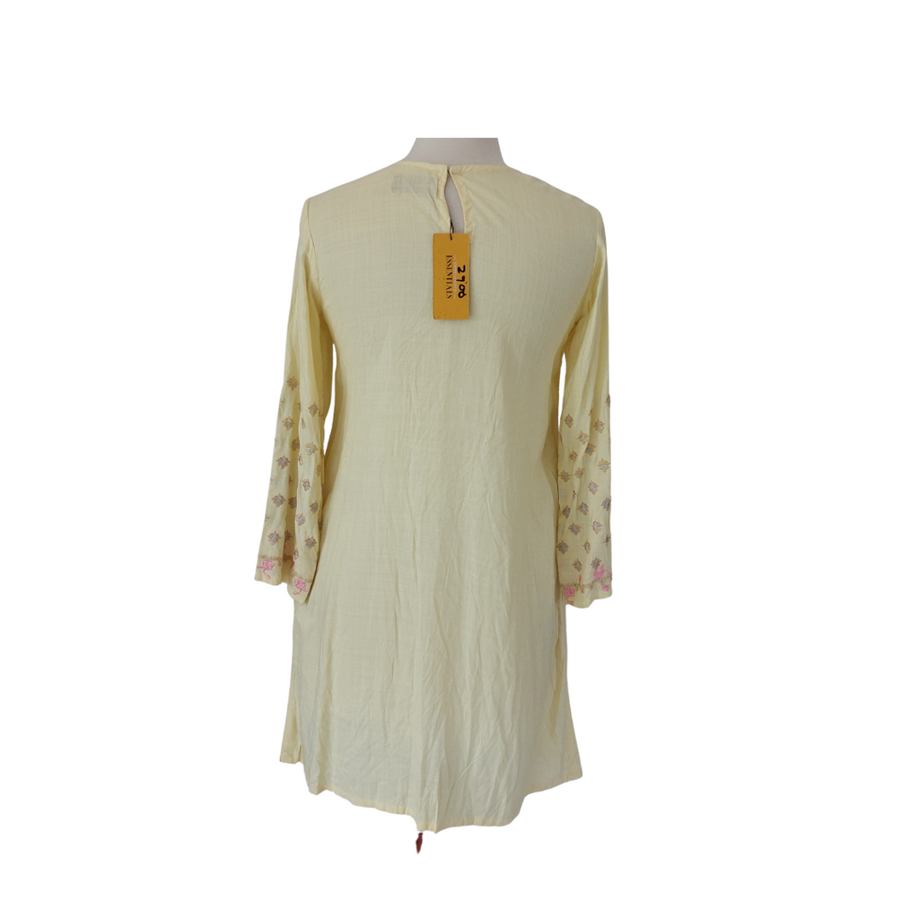 Sana Safinaz Yellow Embroidered Frock | Brand New |