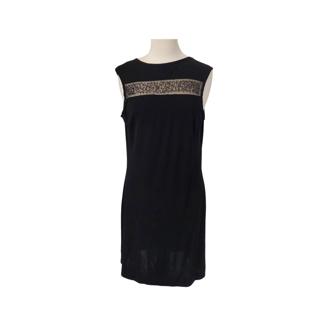 St Bernard Black Bead Detail Knee Length Dress | Brand New |