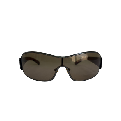 Prada Brown Shield Sport Logo Gradient Sunglasses | Pre Loved |