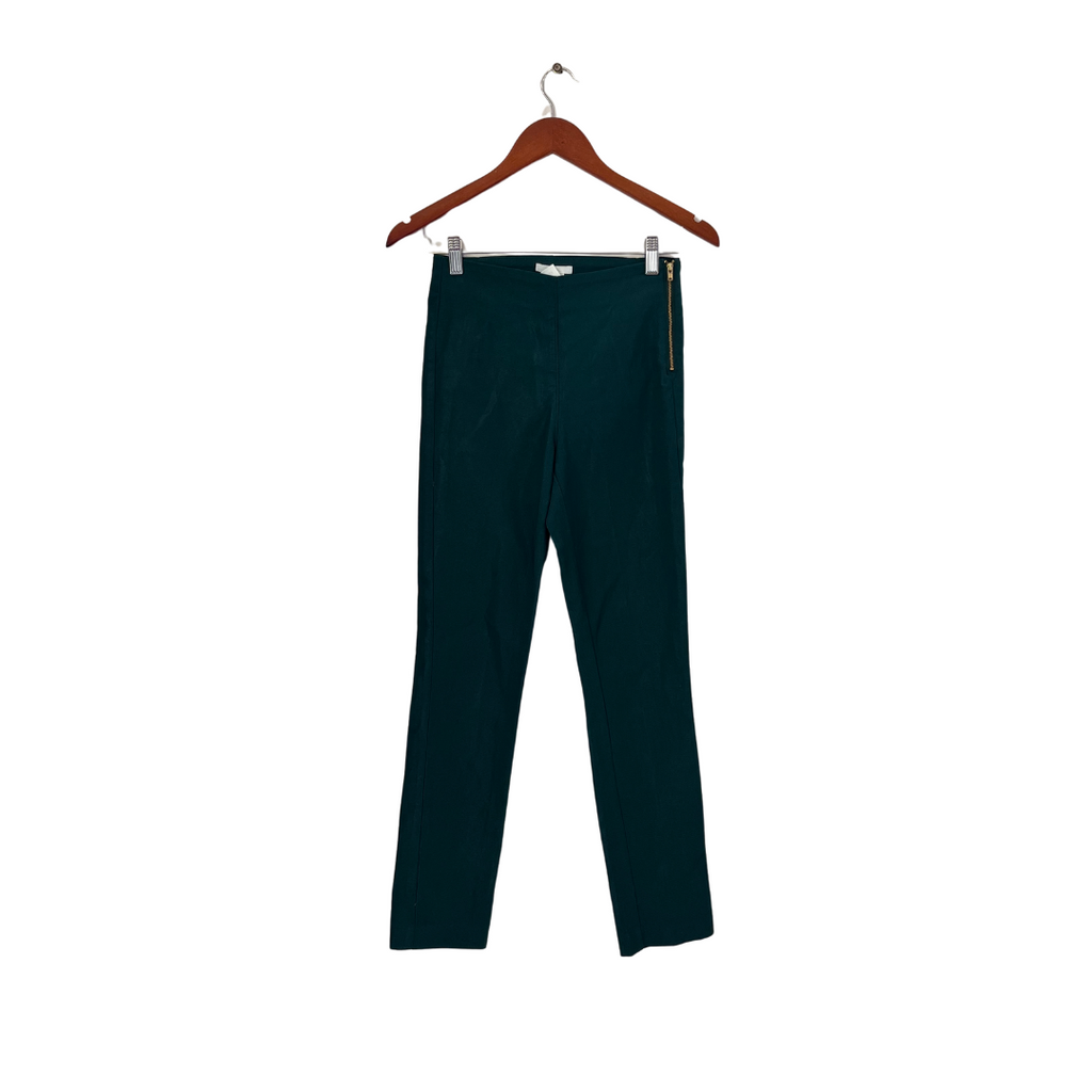 H&M Green Zip-detail Jegging Pants | Pre Loved |