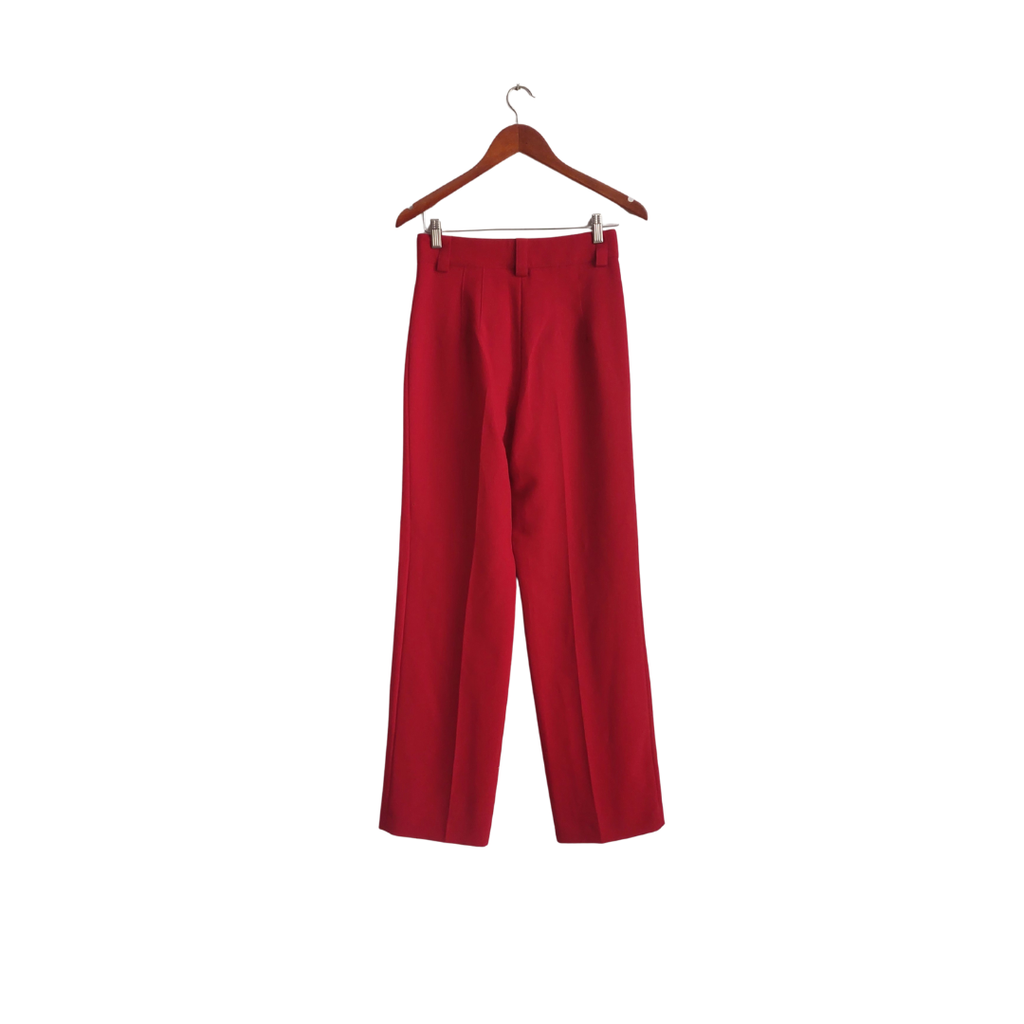 Zara Red Straight Leg Pants | Brand New |