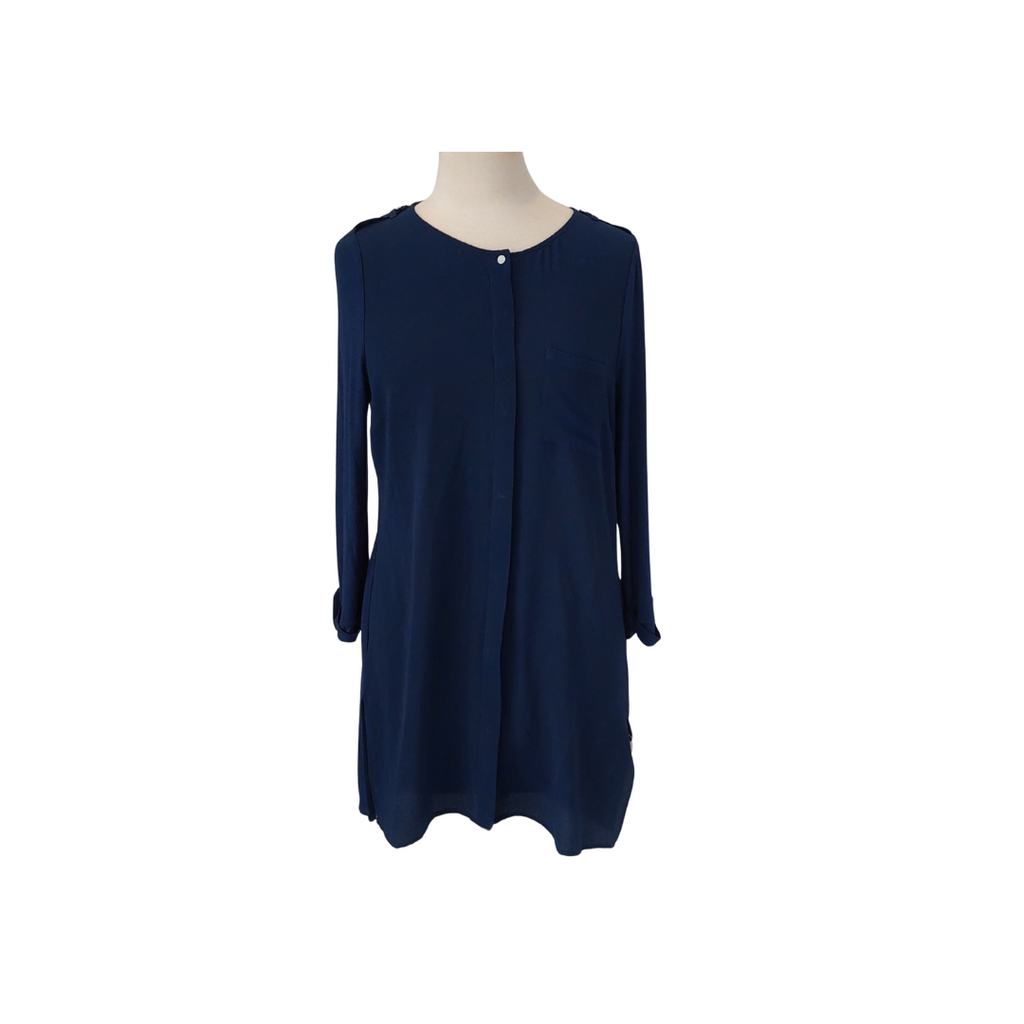 W By Bhs Navy Long Sleeve Tunic | Brand New |