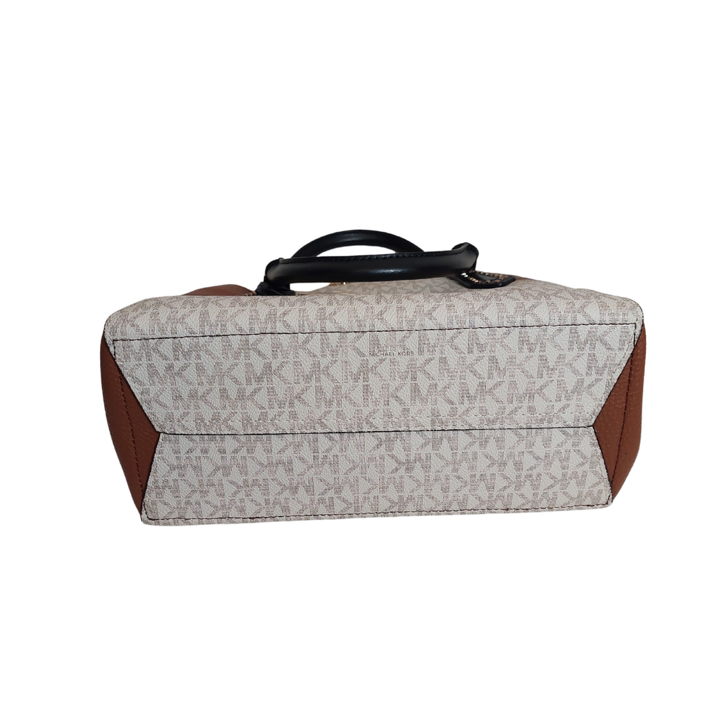 Michael Kors Kimberly Vanilla Studded Small Satchel Bag | Gently Used |