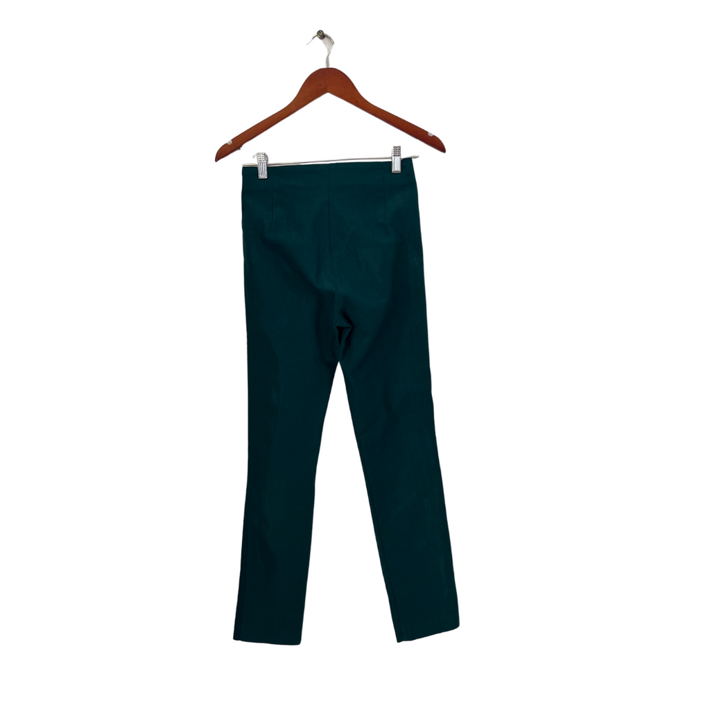 H&M Green Zip-detail Jegging Pants | Pre Loved |