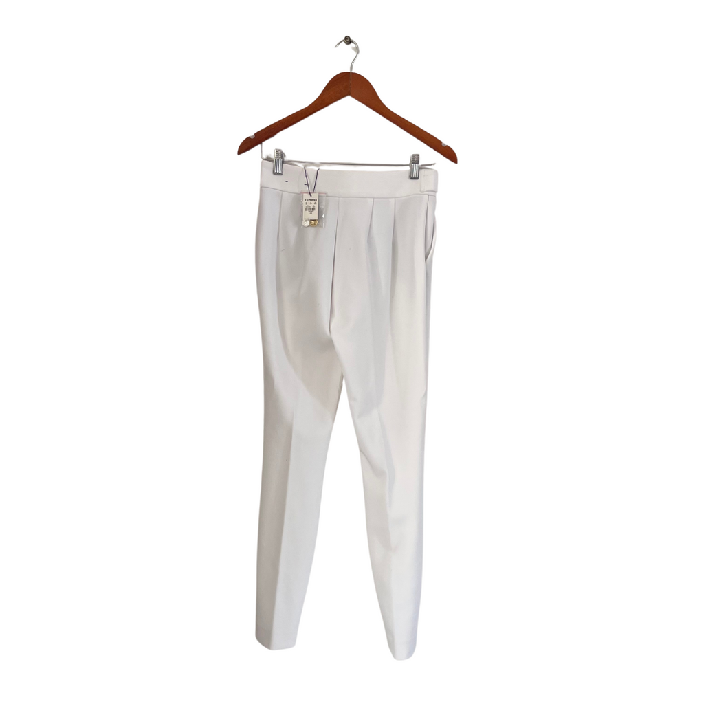 Express White Gold Button Skinny High Rise Pants | Brand New |