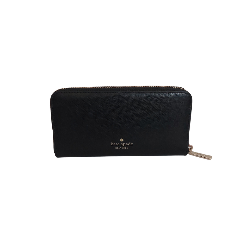 Kate Spade Black Leather Large Bifold Wallet | Brand New |