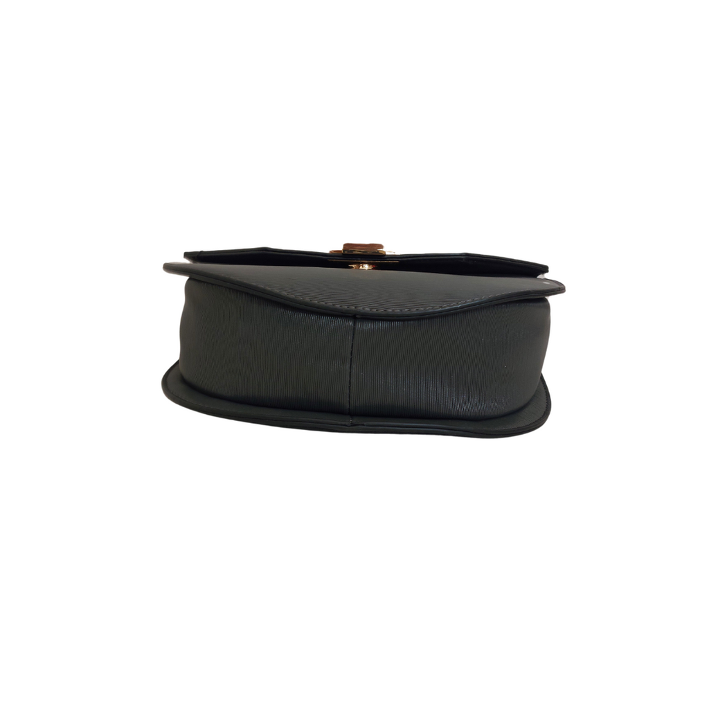 DUNE Dark Grey Leatherette Saddle Crossbody Bag | Brand New |