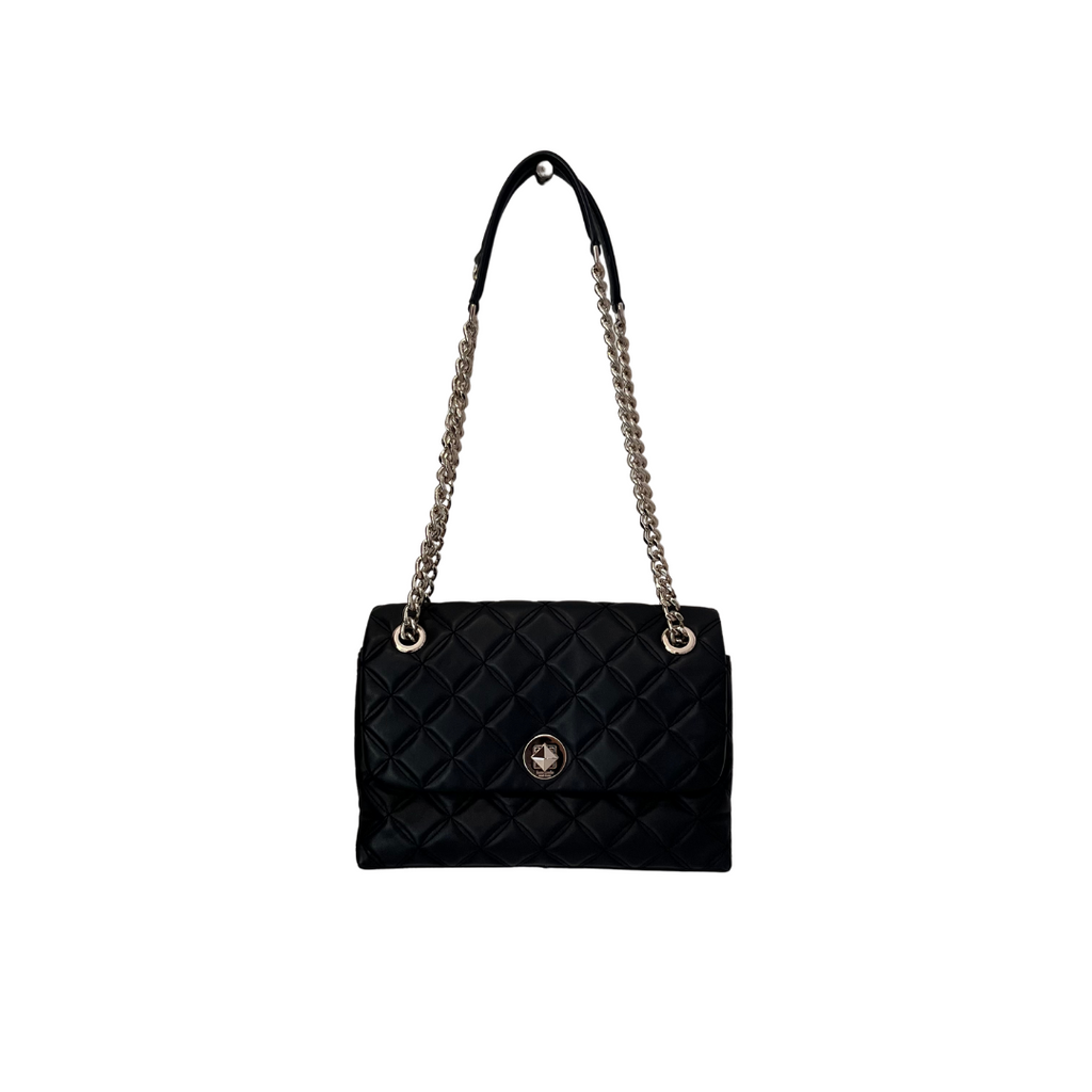 Kate Spade Black Natalia Medium Flap Shoulder Bag | Pre Loved |