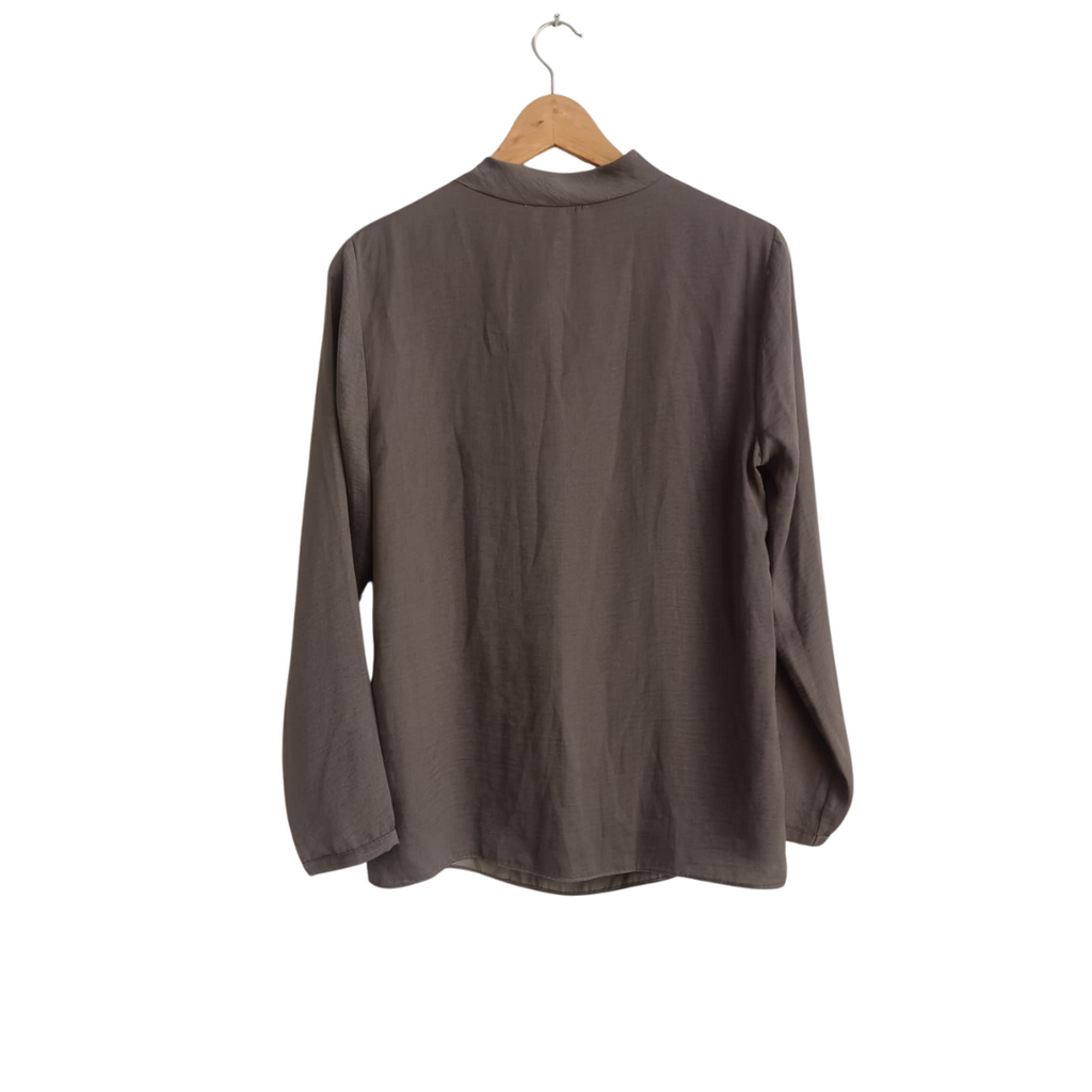 Primark Dark Grey Neck Tie-Up Top | Brand New |