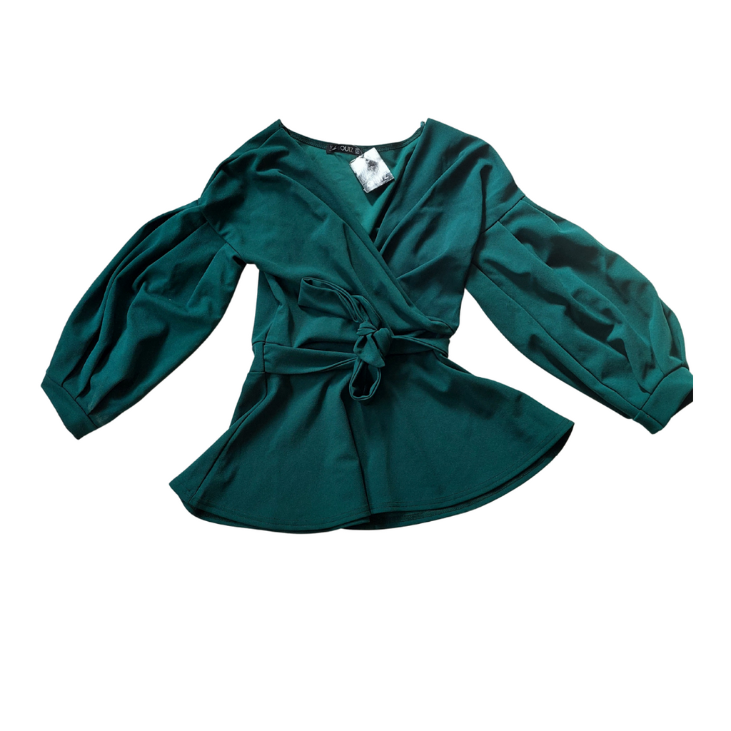 Quiz Bottle Green Belted Top | Brand New |