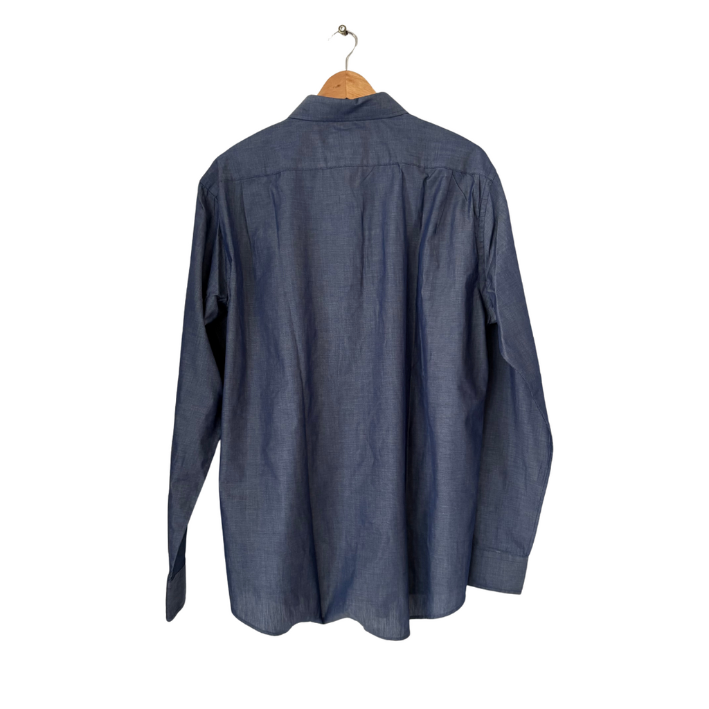 Nautica Men's Navy Denim Formal Shirt | Brand New |