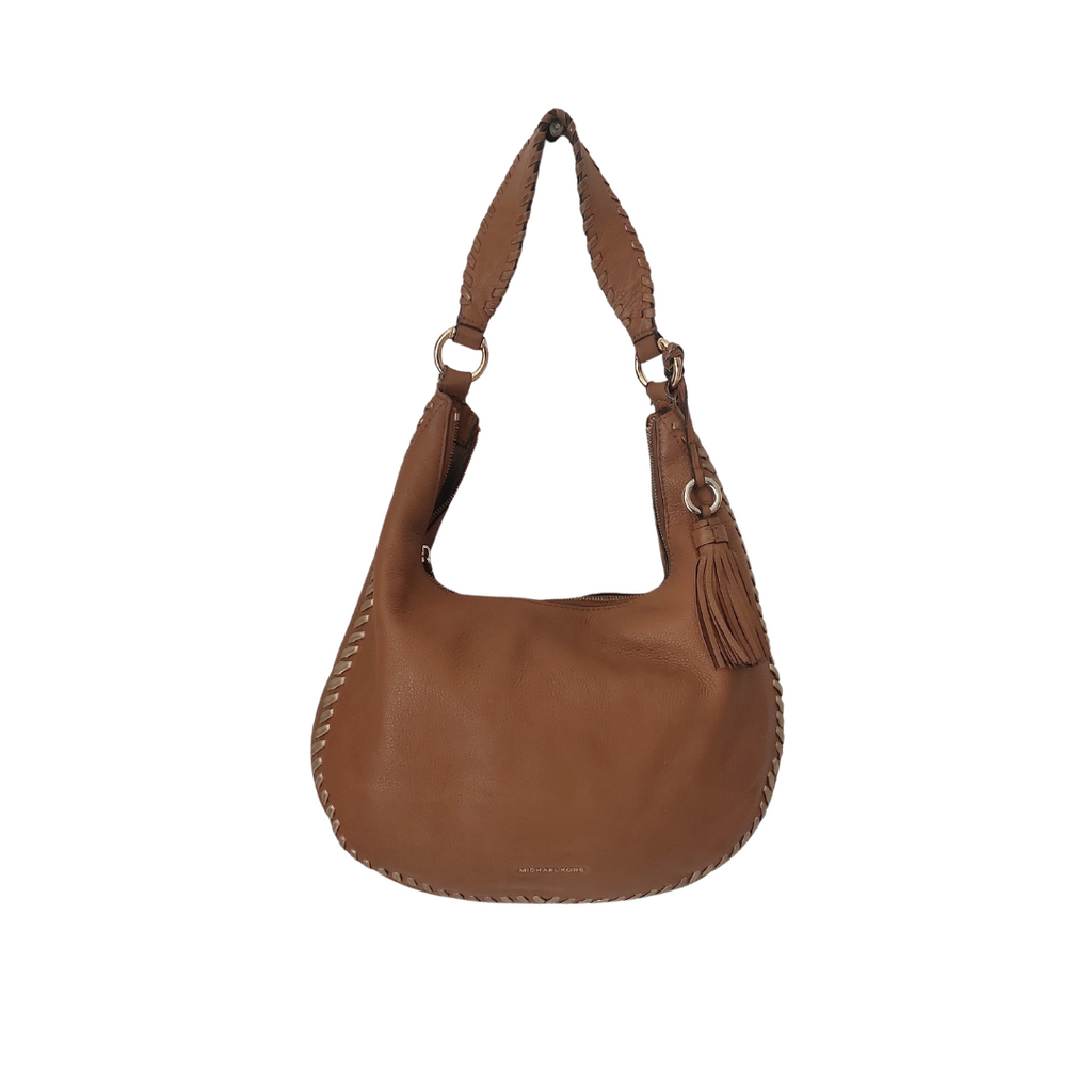 Michael Kors Brown Pebbled Leather Lauryn Hobo Bag | Pre Loved |