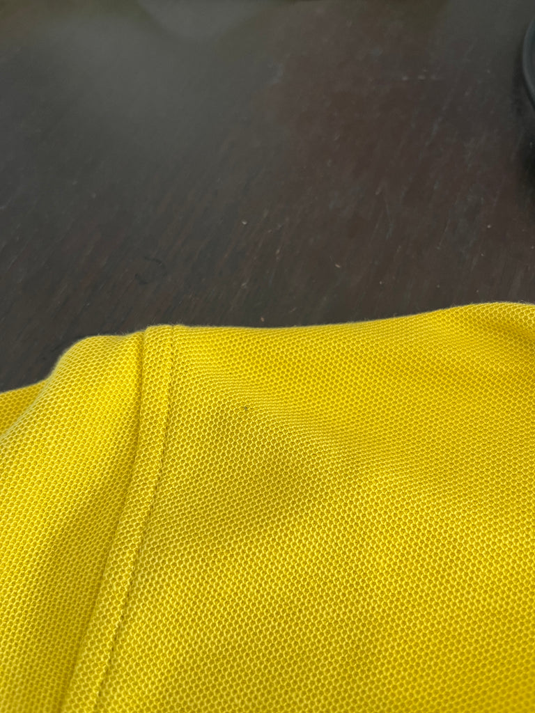 Bossini Men's Yellow Polo Shirt | Pre Loved |